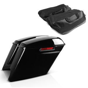 Seitenkoffer Stretched LB für Harley Davidson CVO Street Glide 14-20 mit Innentaschen schwarz_1