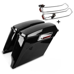 Seitenkoffer Streched Set für Harley Davidson Electra Glide Standard 96-10 mit Top-Reling chrom Craftride S-P4_1