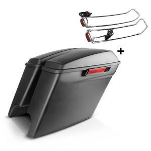 Seitenkoffer Streched Set für Harley Davidson Electra Glide Standard 19-20 mit Top-Reling chrom Craftride S-P8_1