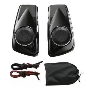 Sidedeksellokk med 6,5" høyttaler Craftride egnet for Harley Davidson Touring 14-24 svart