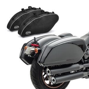 Sett: Craftride sidevesker egnet for Harley Davidson Low Rider / S / ST 18-24 med holder HB13 + veske innervesker