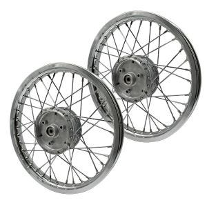 Sett med 2x felger 1,85x16 brede aluminiumseikerhjul egnet for Simson S51 S50 S70 Schwalbe KR51 aluminiumsfelg Craftride AF24