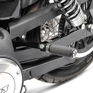 Sozius Fussrasten-Halter für Harley Dyna Fat Bob 08-17 schwarz Craftride_1
