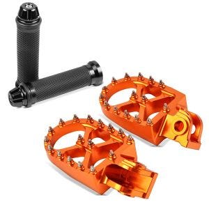 Fußrasten FF5 für KTM 950 Supermoto SM/ R + 2x Lenkergriffe 22mm_1