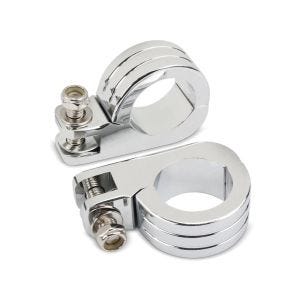 Fotstøtteholder for crash bar 38mm egnet for chopper / custom sykkel standard Craftride HF6 krom CB8627