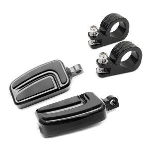 Crash bar fotstøtter 38mm egnet for choppers / custom sykler / 114 med holder Craftride HC2