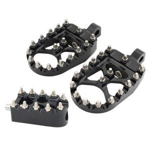 Førerfotstøtter + girskiftfotstøtte egnet for Harley Davidson Dyna Street Bob Craftride MX svart