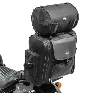 Motorrad Sissybar Tasche Craftride SXL Hecktasche mit Gepäckrolle in schwarz_1