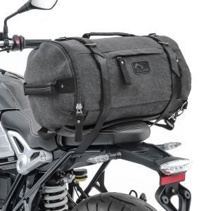 Motorsykkel hale bag vintage 25L canvas ryggsekk bagasje rulle grå Craftride