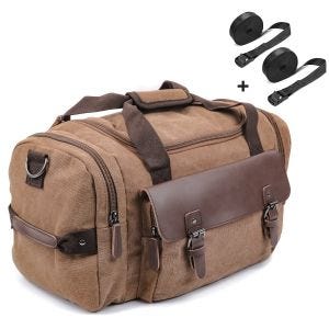 Motorrad Hecktasche Craftride RT3 Canvas inkl. Spanngurte 25Ltr in braun_1