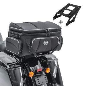 Hecktasche Set für Harley Davidson Touring Modelle 14-20 mit Gepäckträger Craftride S-M1_1