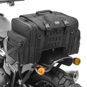 Motorsykkel hale bag Craftride TQ1 pillion bag egnet for Chopper Cruiser Retro 52-60L svart