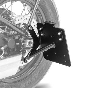 Sideskiltholder som passer til Triumph Bonneville Bobber / Black 17-24 nummerskiltholder med LED-belysning Craftride