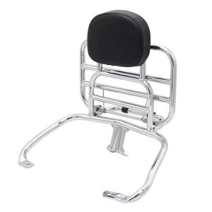 Bagasjehylle med sammenleggbar rygg som passer til Vespa GTS 300 / 250 / 125 08-22 Craftride krom