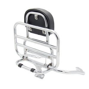Bagasjehylle med sammenleggbar rygg som passer til Vespa GTS 300 / 250 / 125 08-22 Craftride krom DPLB