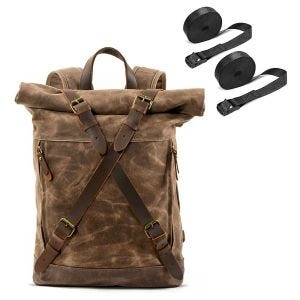 Motorsykkel hale bag Craftride CR3 Vintage inkl. stropper brun