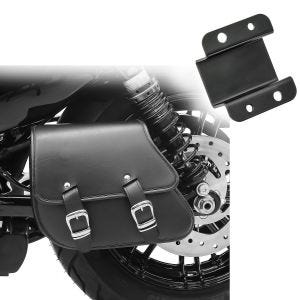 Swingarm bag + holder som passer for Harley Davidson Sportster 883 Iron 09-20 Craftride