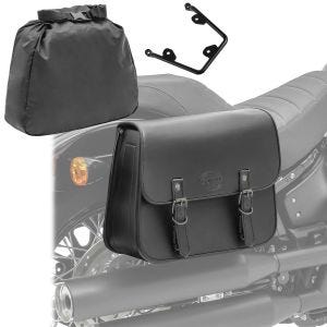 Salveske + holder egnet for choppers / custom sykler 18-24 20l høyre Craftride