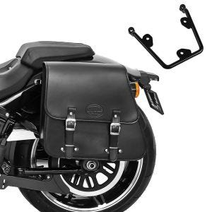 Salveske med holder egnet for choppers / custom sykler / 114 18-24 Tacoma 28l venstre Craftride