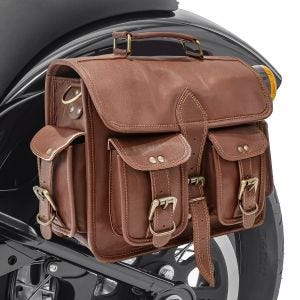 Satteltasche für Honda Shadow VT 750 / 600 / 125 C Vintage Tasche Craftride SV3 braun_0