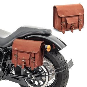 Satteltaschen für Harley Davidson Dyna Low Rider / S Craftride SV1 Paar 8Ltr braun_0