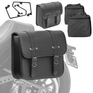 Set 2x Satteltasche + Halter für Harley Sportster 883 95-10 Craftride RNO-P_1