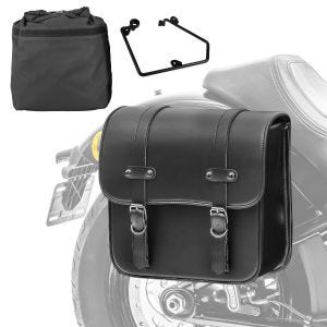 Set Satteltasche + Halter für Harley Sportster 883 R Roadster 02-15 Craftride RNO-R rechts_1