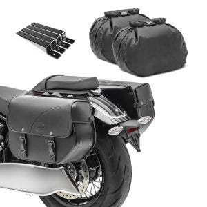 Satteltaschen KY + Haltesatz für Harley Dyna Super Glide Custom Craftride_1
