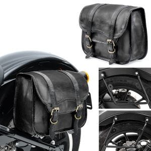 Set 2x Satteltaschen mit Halter für Yamaha XV 950 14-20 Craftride SV1-schwarz links-rechts_1