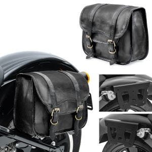 Set 2x Satteltaschen mit Halter QL für Kawasaki Vulcan S 15-21 Craftride SV1-schwarz links-rechts_1