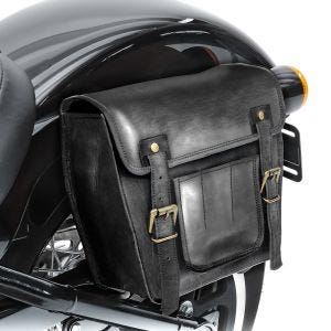 Leder Satteltasche für Suzuki Intruder VL 1500 / 250 LC Seitentasche Craftride SV4 schwarz_1