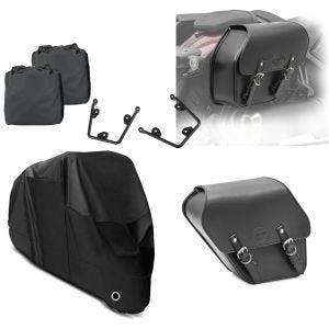 Set Abdeckplane + Satteltaschen mit Halter für Honda Rebel 500 17-21 Craftride SXL_1