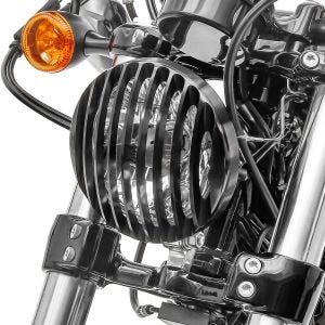 Motorsykkel frontlykt grill Craftride egnet for Harley Davidson Sportster 04-20 i sort