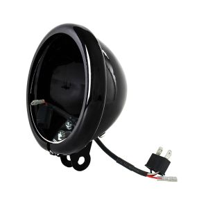 LED frontlyshussett 5,75" egnet for Harley Davidson Craftride HG2 lampeholder sort