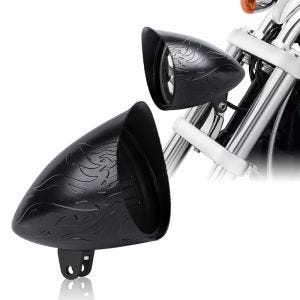 LED frontlyshussett 5,75" egnet for Harley Davidson Sportster Forty-Eight 48 Special 18-20 Craftride SF1 svart
