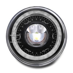 LED hovedlykt 7" egnet for Harley Davidson hovedlykt med E-merke DRL DE1 svart Craftride