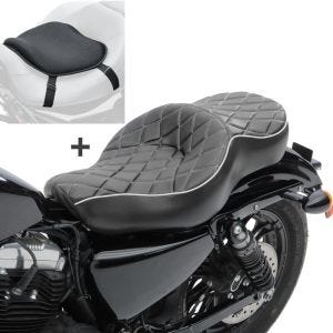 Set SB6 Sitzbank DB1 und Sitzkissen L für Harley Sportster 1200 T Superlow 14-20 Craftride_1