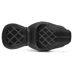 Sete egnet for Harley Davidson Touring 09-24 komfortsete Craftride RH3 svart og hvit DPLU