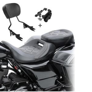 Sitzbank Set für Harley Electra Glide Standard 19-20 mit Sissybar und Docking Kit Craftride S-AB2_1