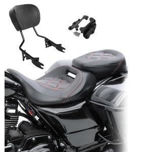 Sitzbank Set für Harley Touring 14-20 mit Sissybar und Docking Kit Craftride S-AB3_1