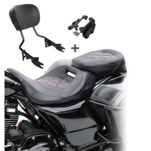 Sitzbank Set für Harley CVO Road Glide Ultra 11-16 mit Sissybar und Docking Kit Craftride S-AB3_1