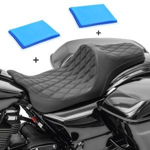 Gelsete egnet for Harley Davidson Touring 08-24 dobbeltsete Craftride FR6 svart