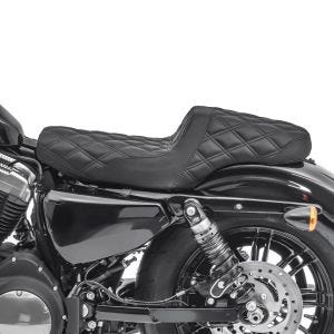Dobbelt sete egnet for Harley Davidson Sportster 883 Iron 09-20 Duo sete Craftride SP4 svart DPLB1