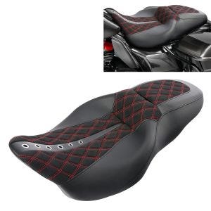 Sete egnet for Harley Davidson Electra Glide Classic 08-13 dobbeltsete Craftride SD4 svart rød
