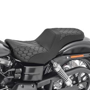 Dobbelt sete egnet for Harley Davidson Dyna 06-17 Duo sete sal Craftride SF8 svart