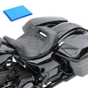 Gel solo sete lav profil egnet for Harley Davidson Touring 09-24 førersete Craftride RH4 svart