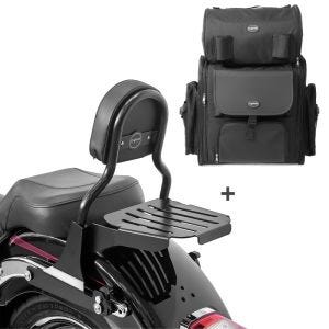 Sissybar CL + Hecktasche für Harley Fat Boy 07-17 abnehmbar mit Gepäckträger Craftride_0