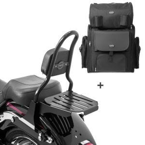 Sissybar CSM + Hecktasche für Harley Night Train 06-09 abnehmbar mit Gepäckträger Craftride_0