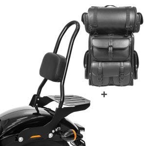 Sissybar CSL + Hecktasche LX für Harley Softail Slim 18-20 abnehmbar mit Gepäckträger Craftride_1