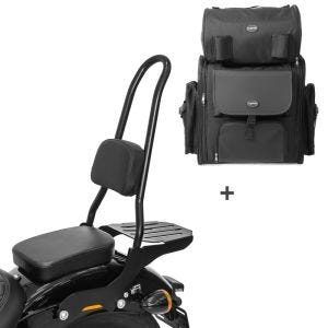 Sissybar CSXL + Hecktasche für Harley Softail Standard 2020 abnehmbar mit Gepäckträger Craftride_0